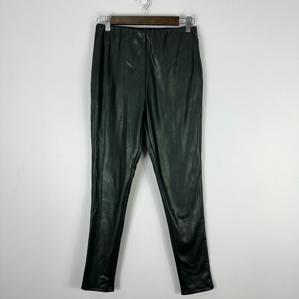 BB Dakota Steve Madden Faux Leather Leggings Womens Size M Black High Waist Chic